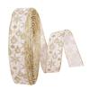Meter Elegant 2 Christmas Decoration Ribbon With Stylish Powdered Design Print