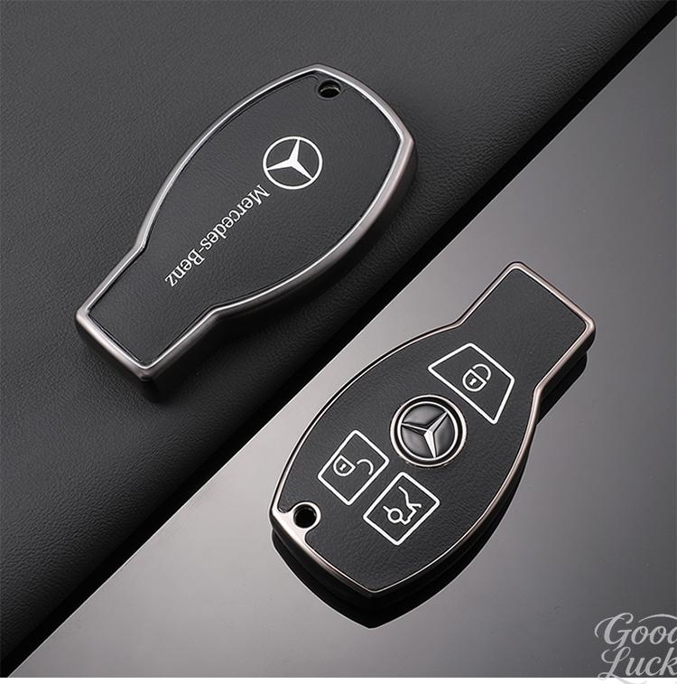 YDC4   Car Zinc Alloy Key Case Shell Buckle Car Key Cover  For Mercedes Benz A C E S G Class GLC CLE CLA GLB GLS W177 Auto Accessory