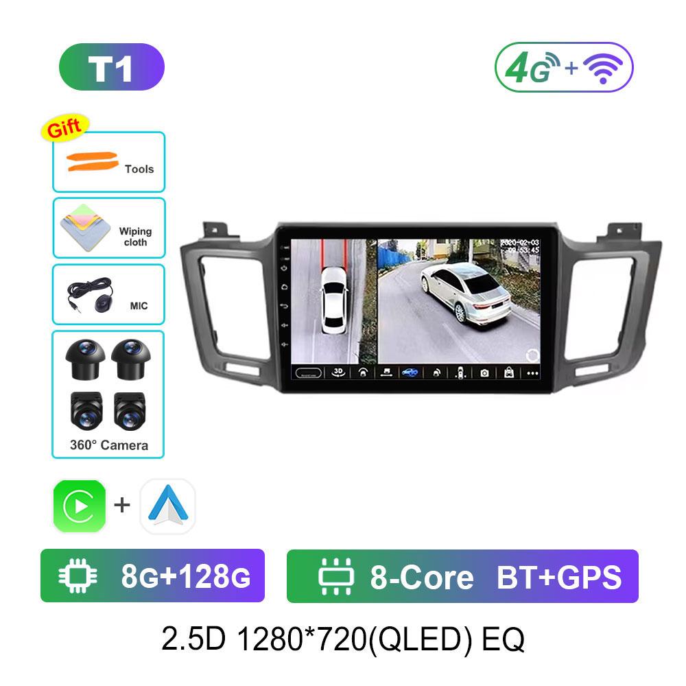 GPS Navigation Android System for Toyota RAV4 RAV 4 Xa40 2012 - 2019 Car Video Multimedia Player Split Screen 4G BT DSP Stereo