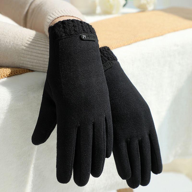 Womens Fall Winter Touchscreen Thermal Gloves With Windproof Design For Outdoor Cycling And Driving