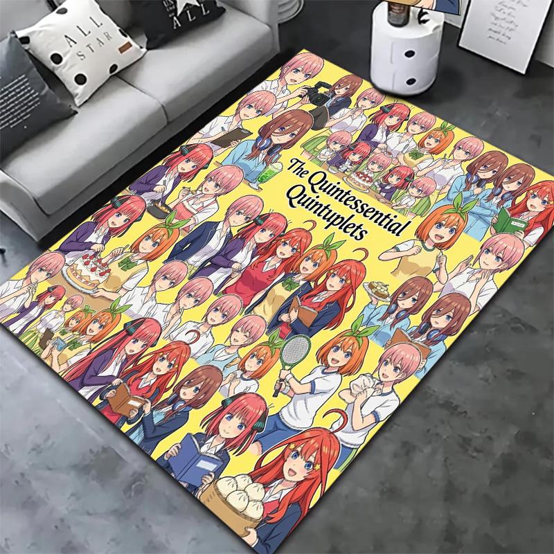 Alfombra Alfombrilla de Los Quintillizos Esenciales Para Sala de Estar Dormitorio Hogar Decoración de Sofá Niños Juego Alfombrilla Antideslizante para el Suelo