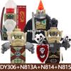 Medieval Castle Soldier Figures Building Blocks Knight Orc Warrior Dragon Wolf Animals Battle Flags Accessories Bricks Toys Boys
