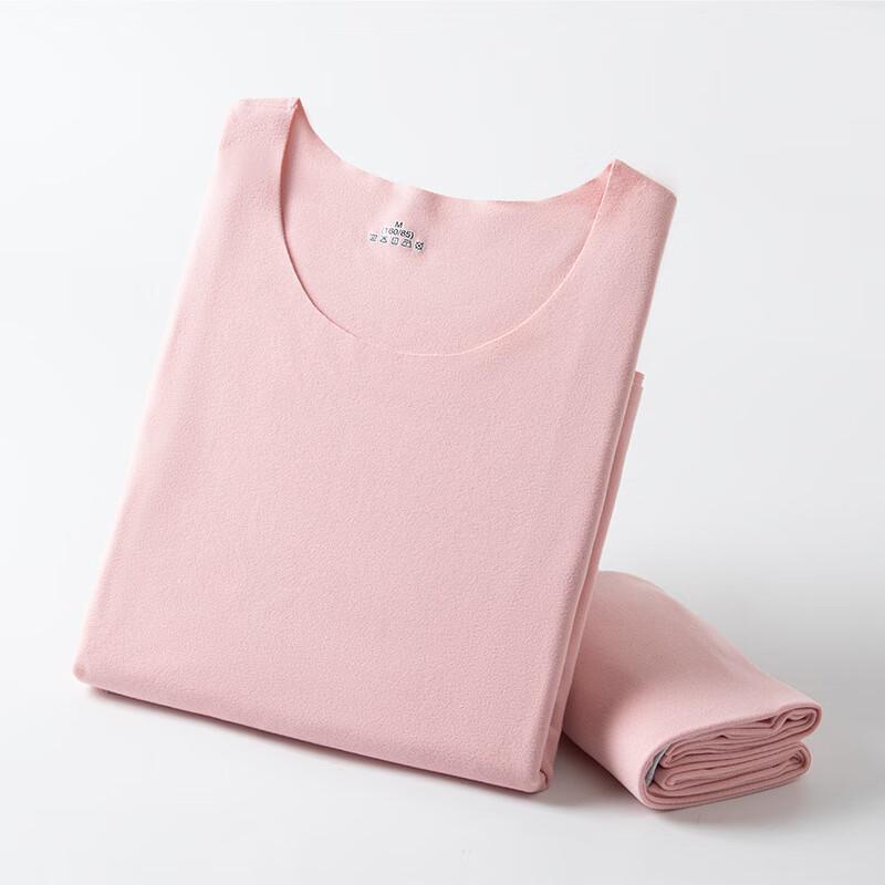 Женский тонкий термобельевой комплект Mu Qingqing из молочного шелка L