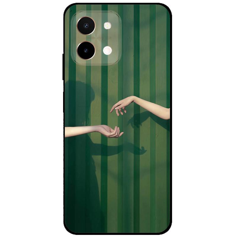 For Vivo Y28 4G Case 6.68'' Black TPU Silicon Cartoon Protection Cover for VivoY28 Y 28 4G Shockproof Capa Wolf Animals Soft Bag