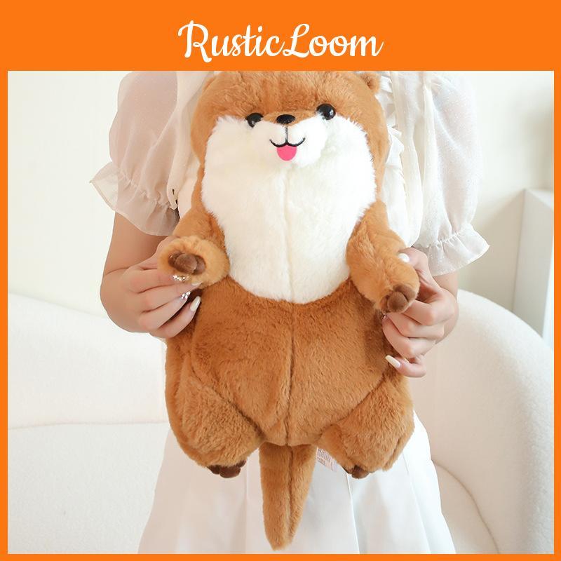 Toy Stuffed Animal Otter Backpack Short Plush Kids Lovely Bag Gift Birthday