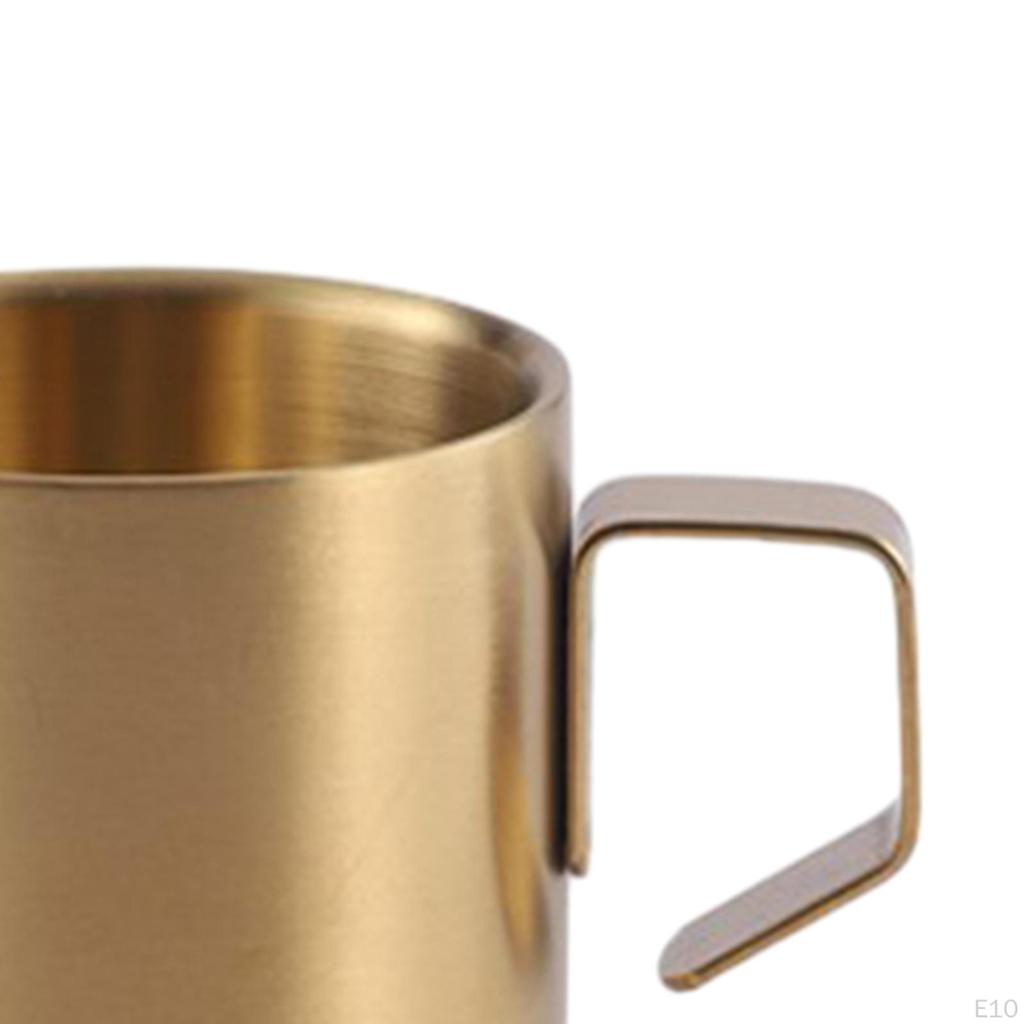Coffee Mug Double Walled Stainless Steel Juice Milk AntiSlip Handle Portable Durable Versatile