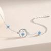 Tancise 925 Sterling Silver Zircon Bracelet Jewelry Geometric Bead Chain Link Bracelets Fashion Fine Wedding Gift for Girlfriend Women