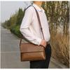 Men's Leather Bag Business Casual Single Shoulder Cross Bag Multi-functional Solid Color Briefcase