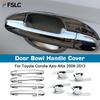 Door Handle Cover Bowl For Toyota Corolla Axio Altis 2008 2009 2011 2012 2013 Chrome Trim Styling Accessories Stickers