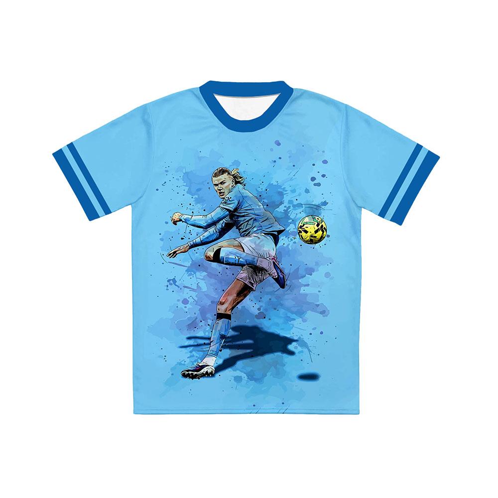 Norway Haaland Number 9 Football Tee Jersey Summer Short Sleeve O-neck T-shirt Casual Boys Girls Fashion Tshirts Print Merch Top