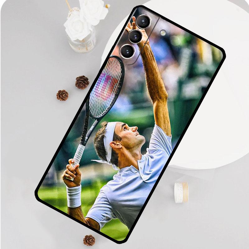 Tennis Roger Federer RF Hülle Für Samsung Galaxy S23 FE S20 S21 S22 Ultra S8 S9 S10 Plus Note 10 20 Ultra Weiche Hülle
