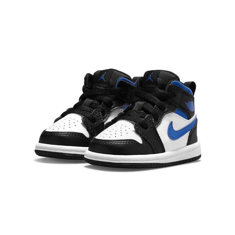 Jordan 1 Mid TD White Racer Blue Kids Shoes 640735-140