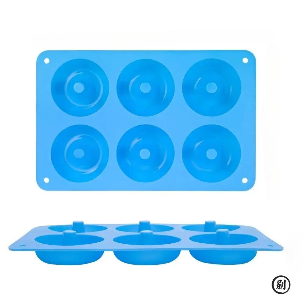 

1/2шт силиконовая форма для кексов, пончиков, 6 отверстий, форма для выпечки, антипригарная, для выпечки, шоколадного торта, десерта, сделай сам, формы для выпечки