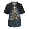 Men's Casual Short-Sleeved V-Neck Printed Front Pocket Top
