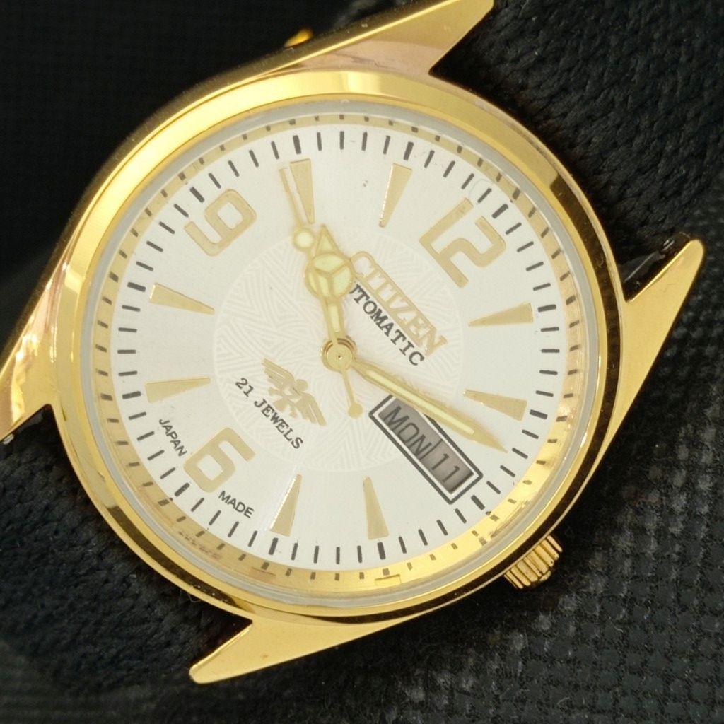 

ВОССТАНОВЛЕННЫЕ ВИНТАЖНЫЕ CITIZEN AUTO 8200 ЯПОНИЯ МУЖСКИЕ D/D БЕЛЫЕ ЧАСЫ 588b-a310471-2 SKU588b-a310471