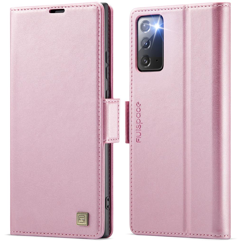 Für Samsung Galaxy Note20 5G Hülle AUTSPACE A11 RFID-Blockierend Retro Leder Handy Brieftasche Abdeckung