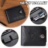 US Dollar Pattern Men's Wallet - Retro Multi-Card PU Wallet Compact Portable Design Multiple Slots for Cards Men's Wallet