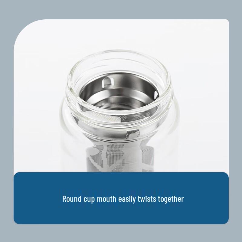 Thermos Double-Layer Borosilicate Glass Tea Mug