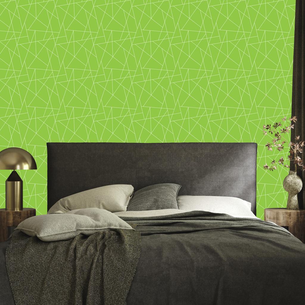 Wallpaper Geometric Pattern Lime, Lime Center 50x1000