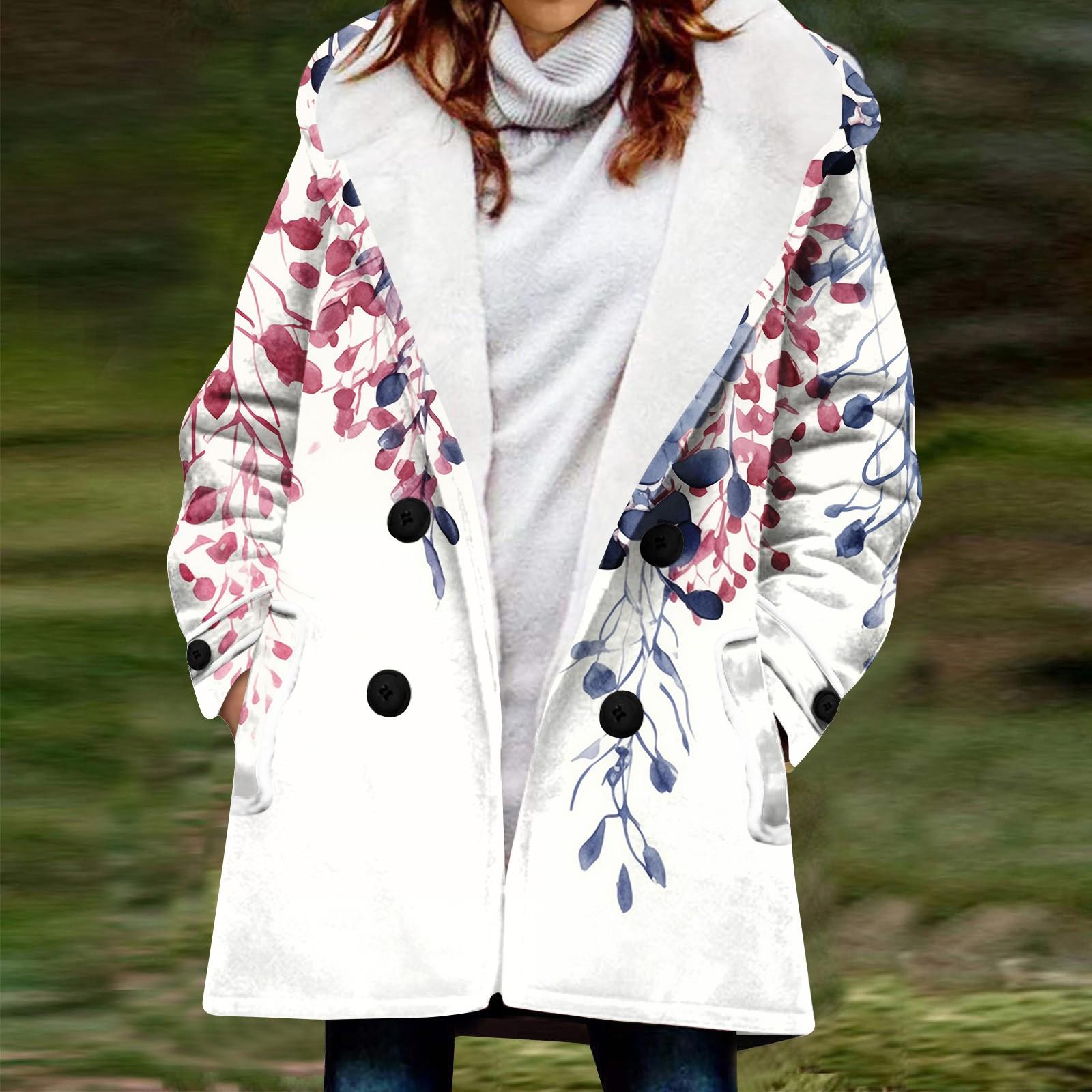 

Жіноче зимове пальто. Тепла куртка з волохатим пухом і гудзиками L рожевий