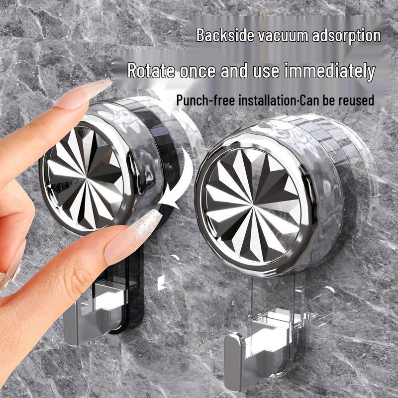 Strong Vacuum Suction Cup Hook - No-Drill, Traceless Adhesive for Bathroom, Kitchen, Door, and Wall