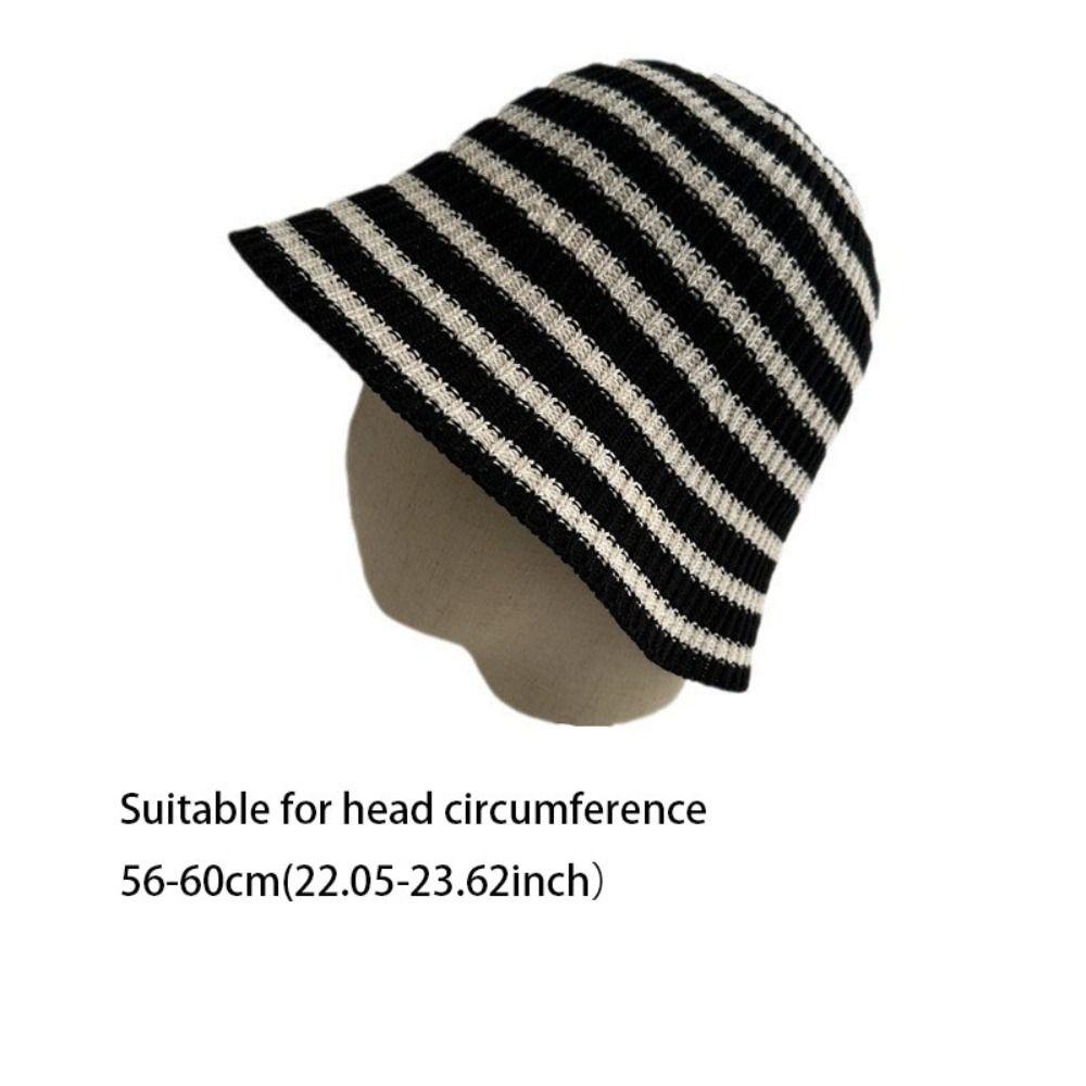 Anti-UV Fisherman's Hat Knitted Basin Hat Fashionable Artistic Versatile Hat  Girls