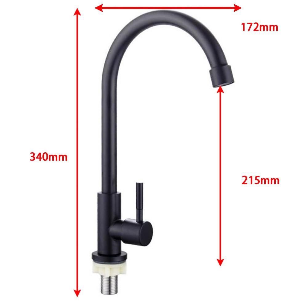 Head Cold Taps Single Cold Faucet 304 Stainless Steel Kitchen Faucet Water Purifier Single Lever Hole Tap Cold