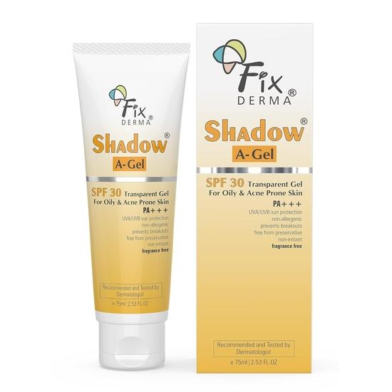 

FIXDERMA Shadow Sunscreen Spf 50+ Pa+++ Gel| Broad Spectrum Sunscreen For Uva , (Shadow A-Gel Spf 30, 75 G (Pack Of 1)), All