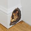 Cartoon Mouse Reading at Mouse Hole DIY Wall Sticker for Home Background Decor Removable Self-Adhesive Decal