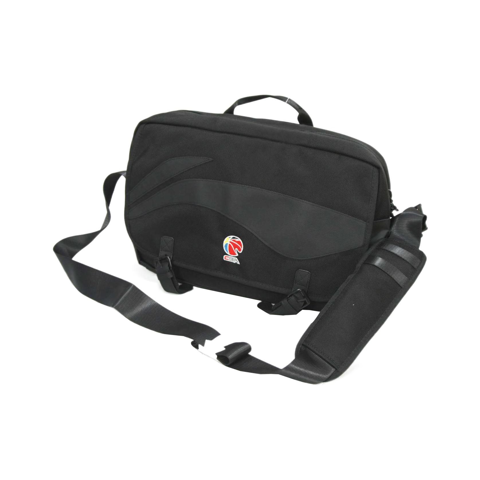 

Li Ning CBA Basketball League Embroidered Logo Polyester Shoulder Crossbody Bag Unisex bags Black ABDN224-1000 Black