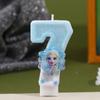 Snowflake Princess Handmade Birthday Candle Numbers 0-9 for Cake Decoration