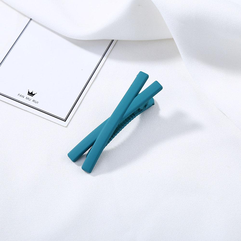 Women Girls Hair Clip Solid Color Cross Hairpin Hair Styling Tool Hair Accessories