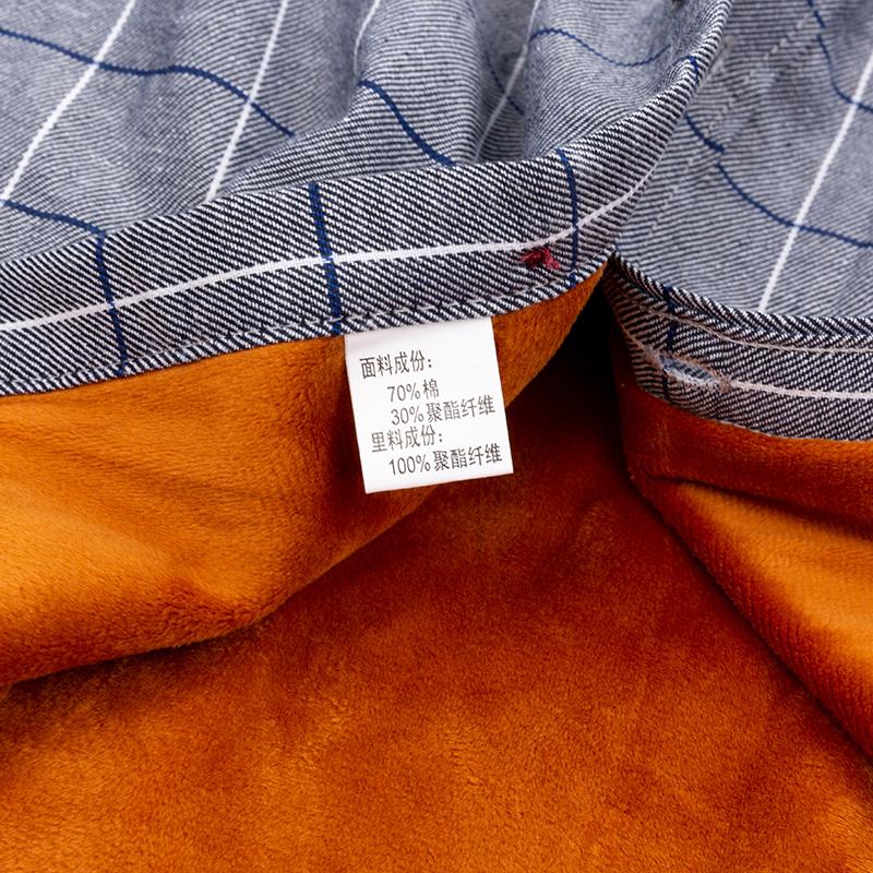 Warm Shirt Winter Men's Fleece Classic Plaid Long Sleeve Shirts Comfort Slim Casual Business Plush Velvet Thicken Shirt Dress