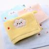1 pièce 25x25cm Carré Petite Serviette Dessin Animé Brodé Nuage Coton Bébé Enfants Visage Lavette Absorbante Douce