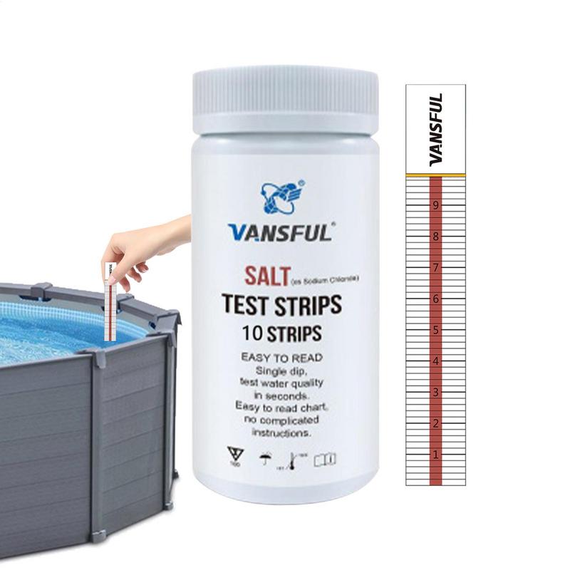 10pcs Multipurpose Saltwater Test Strips SPA Swimming Pool Water Tester Paper Tool Home Water Quality Test