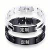 Minimalist Polished Stainless Steel Engraved Name Bracelet 9mm Unisex Geometric Round Design Daily Wear