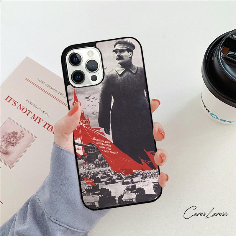 

Stalin Soviet Phone Case For Apple iPhone 17 Air Pro Max Plus Coque For iPhone 17 Air 14 15 16 13 12 Max Cover iPhone 15pro max
