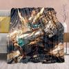 Gundam Anime Flannel Blanket - Soft Warm Perfect for Sofa, Bedding Camping Travel Office Home Decor -QJY