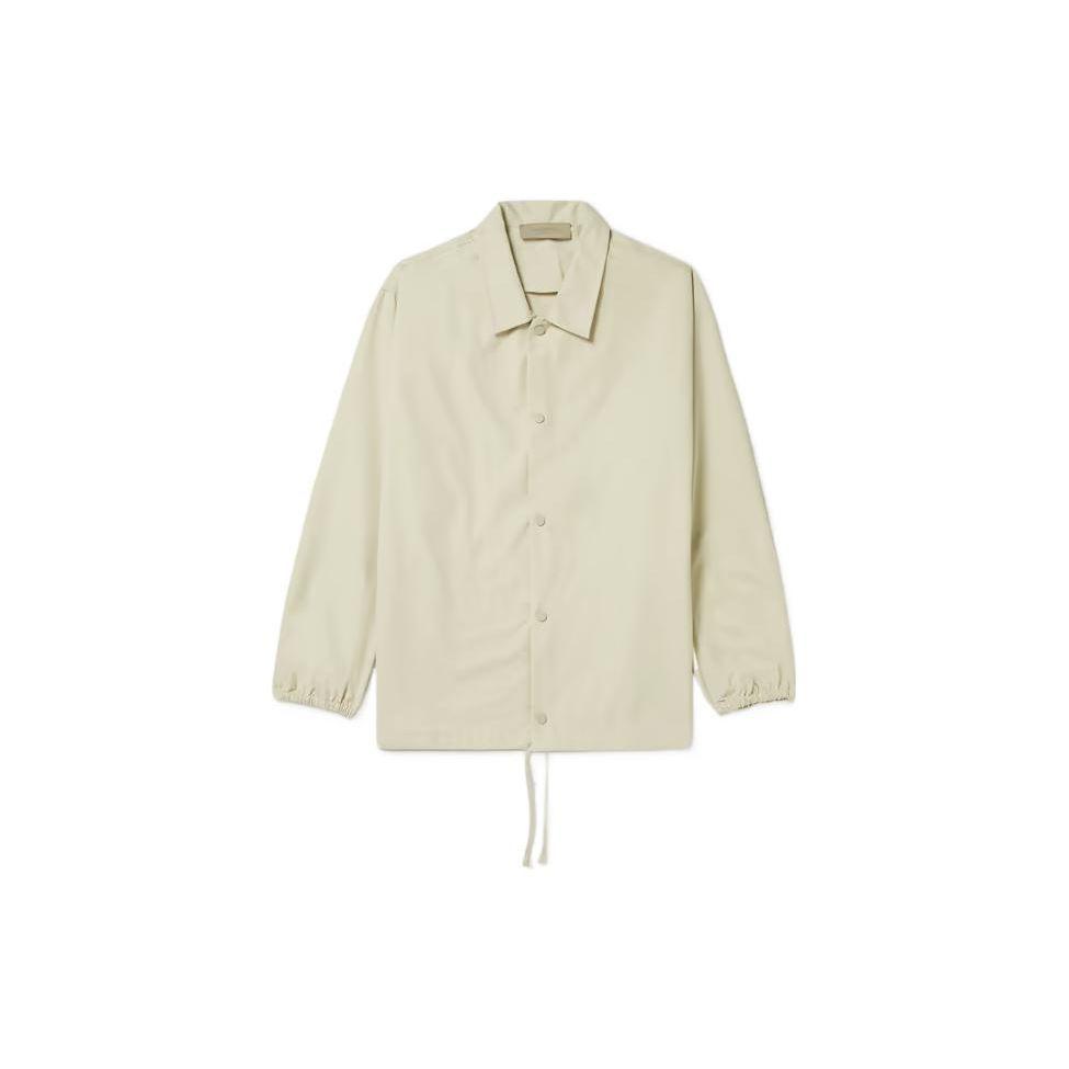 

Fear of God Мужская спортивная куртка из смесового хлопка с логотипом Essentials FW22, пшеничная куртка FOG-FW22-299