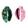 Jeweled Headbands Ruched Costume Blingbling Hairband Party Karaoke Leprechaun Photo Props Party Wide Hair Hoop Nightclub