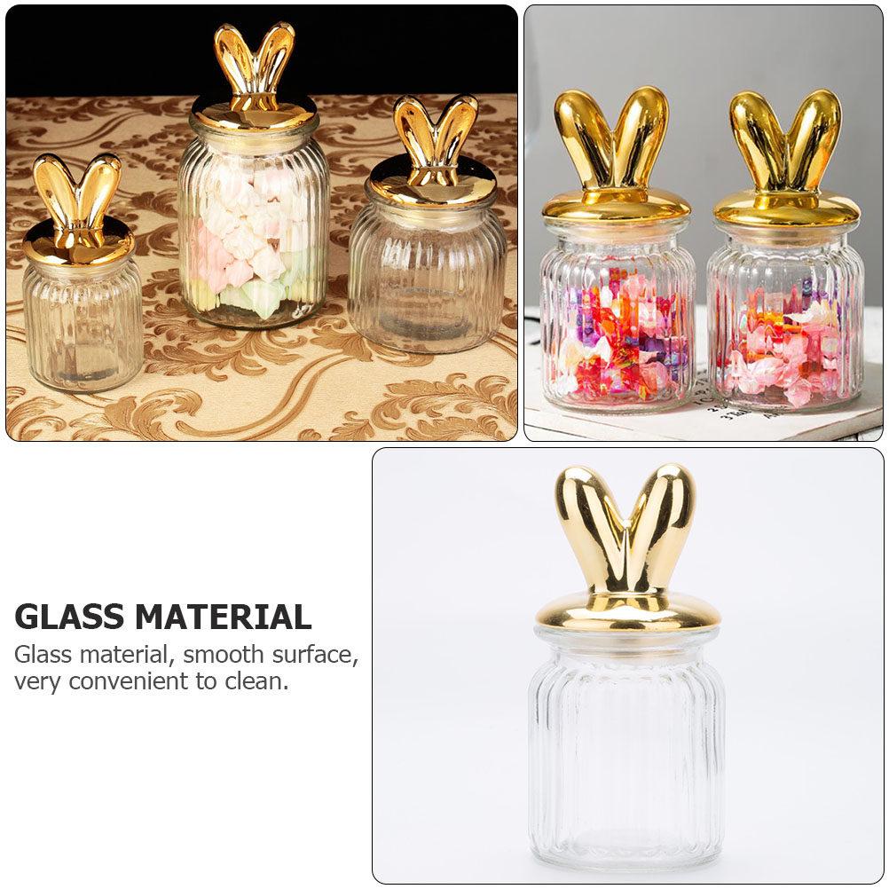 1Pcs Rabbit Ear Sealed Jar Household Kitchen Storage Multipurpose Food Container for Snacks Dry Ingredients Kitchen Jar