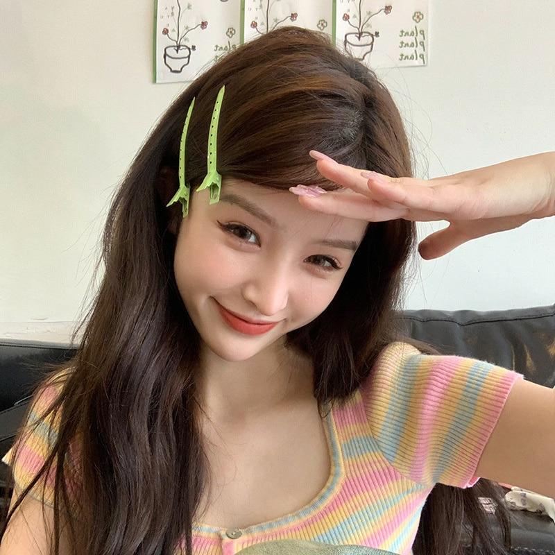 2 τεμ. Γλυκό Μεταλλικό Κλιπ Μακιγιάζ Μαλλιών Μοντέρνα Απρόσκοπτα Τσιμπιδάκια Πλαϊνή Φράντζα Κλιπ Μαλλιών Τσιμπιδάκια Μπαρέτες Μοντέρνα Αξεσουάρ Μαλλιών Για Γυναίκες