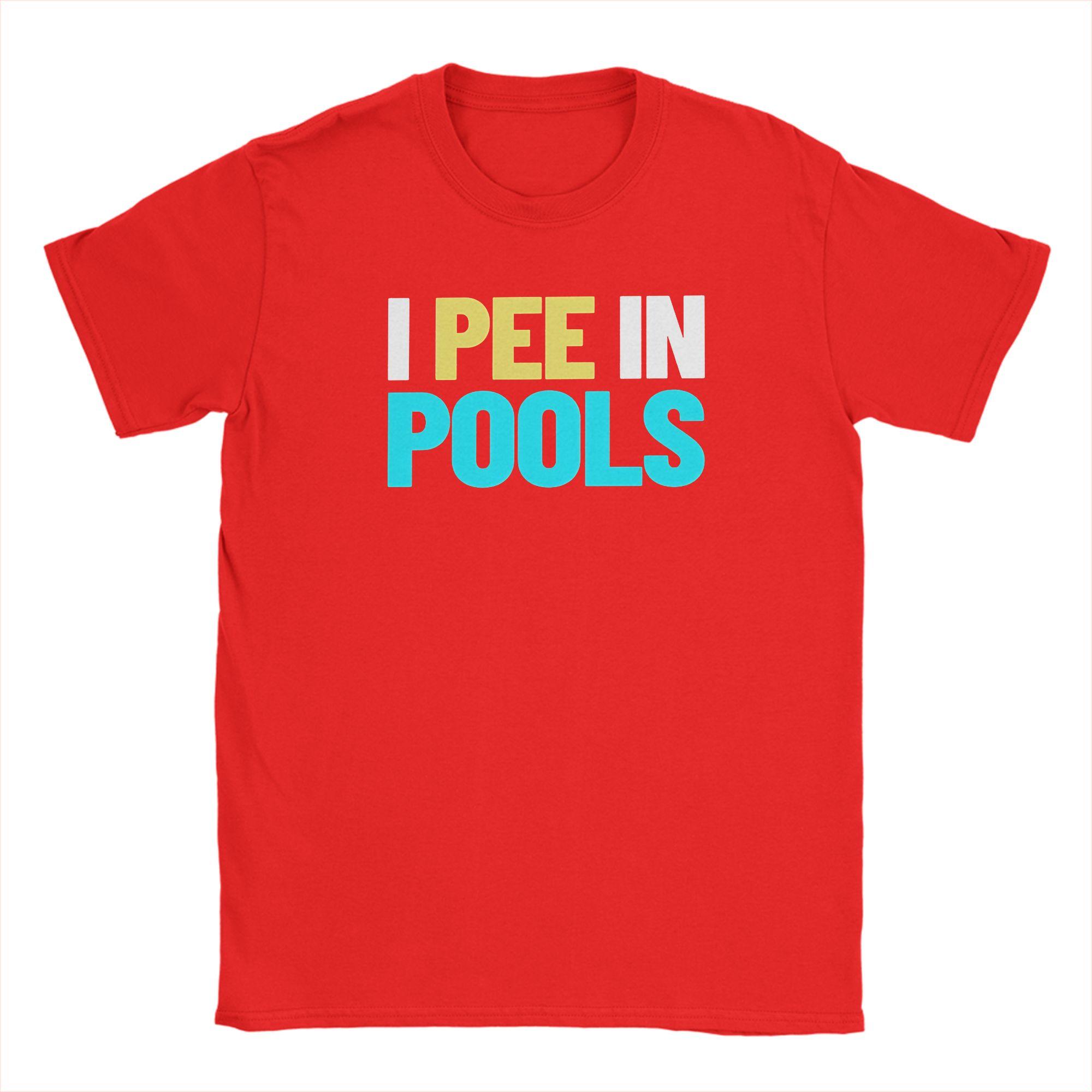 Unisexs Funny I Pee In Pools T Shirts Cotton Clothes Funny Short Sleeve Crewneck Tee Shirt New Arrival TShirt S