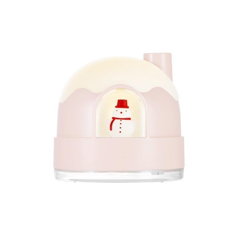 Snow House Humidifier Night Light - USB Quiet Mini Cute Desktop Air Purifier, Atomizer for  Home Office &  Gift  Giving