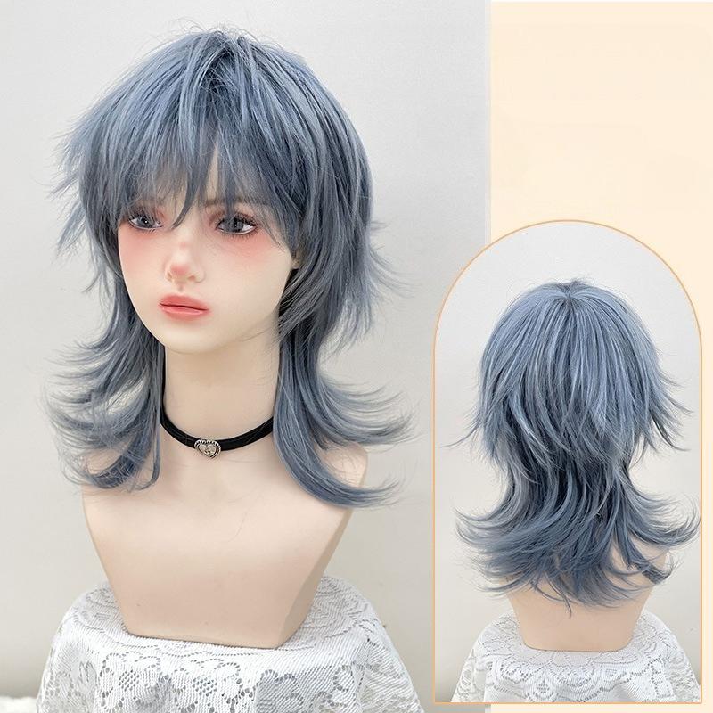 Ashely Short Wig for Men Fluffy Natural Black Hair High Temperature Fiber Synthetic Wigs Suitable for Daily Use Cosplay Sissy