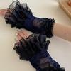 Delicate Rhinestones Embroidered Gloves Soft Nylon Arm Sleeves For Daily Fashion Evening Event