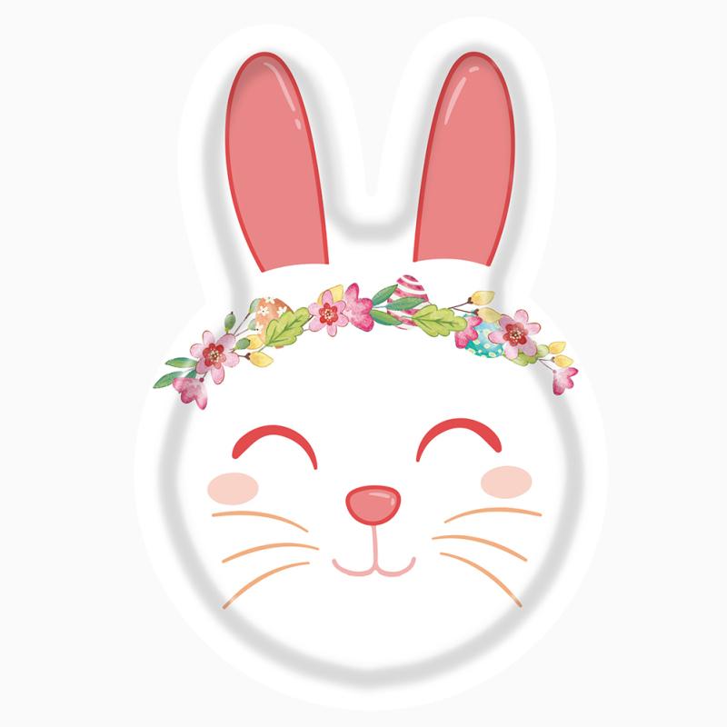 

Пасхальный Набор Столовой Посуды Милый Мультяшной Форме Несколько Пасхальных Элементов Фестивальные Праздничные Атрибуты 6-piece Bunny shape tray