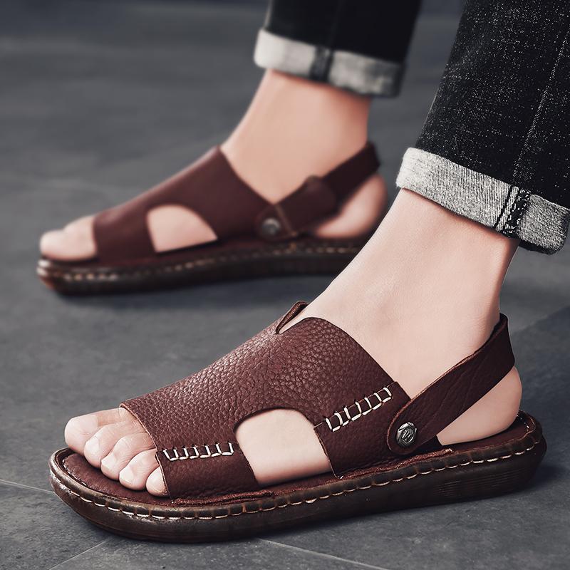 Summer men's sandals Comfortable anti slip flat bottom Daily office Outdoor leisure beach walking men's shoes Quality shoes