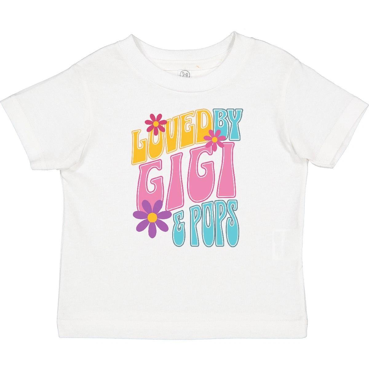 Inktastic Gigi And Pops Love Me Granddaughter Baby T-Shirt Grandchildren Girls 110