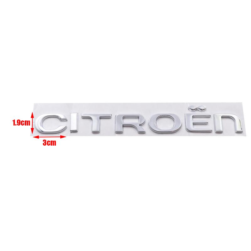 1 Stück 3D Metall Citroen Auto Heckbuchstaben Heckstoßstange Heckklappe Kofferraum Aufkleber Auto Heck Emblem Aufkleber Styling Zubehör